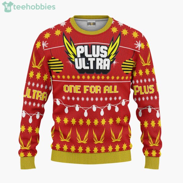 Plus Ultra Custom My Hero Academia Anime Fans Ugly Christmas Sweater Hoodie Product Photo 1