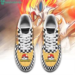 Poke Infernape Checkerboard Custom Air Force Shoes For Fansproduct photo 2
