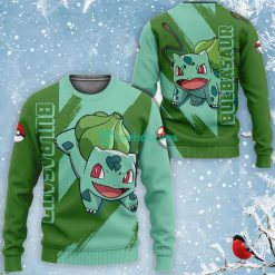 Pokemon Bulbasaur All Over Printed 3D Shirt Anime Fans Product Photo 2