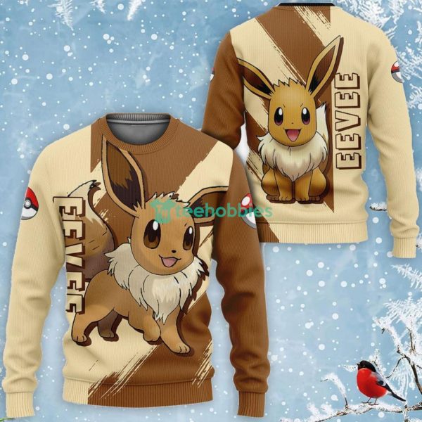 Pokemon Eevee All Over Printed 3D Shirt Custom Pokemon Anime Fans Product Photo 2
