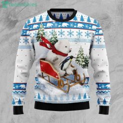 Polar Bear Star Xmas Christmas Wool Sweaterproduct photo 1