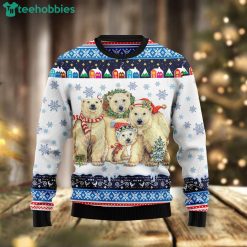 Polar Bears Christmas Happy Bear Family Ugly Christmas Sweater Product Photo 1