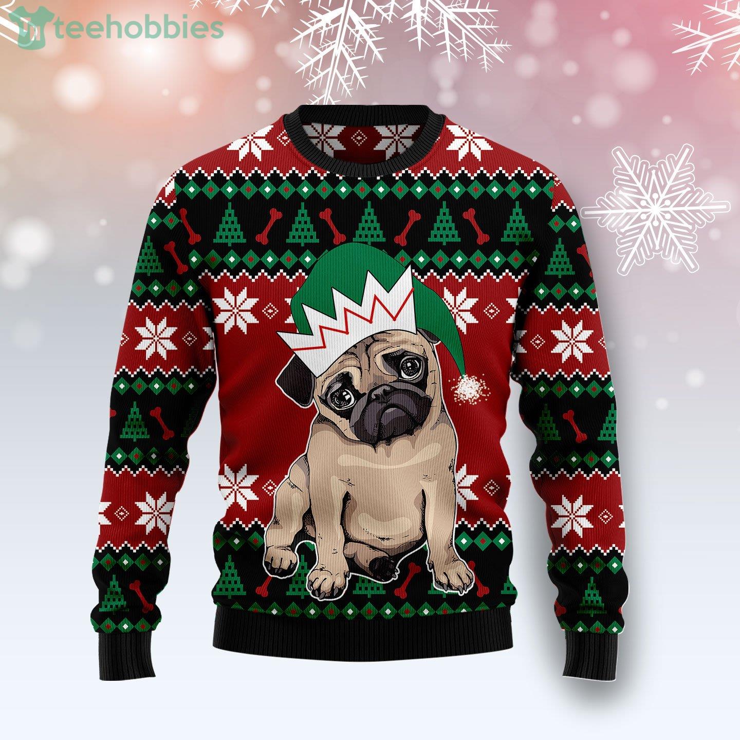 Pug Cute Dog Lover Best Gift Ugly Christmas Sweater Pug Cute Dog Lover Best Gift Ugly Christmas Sweater Product Photo 1