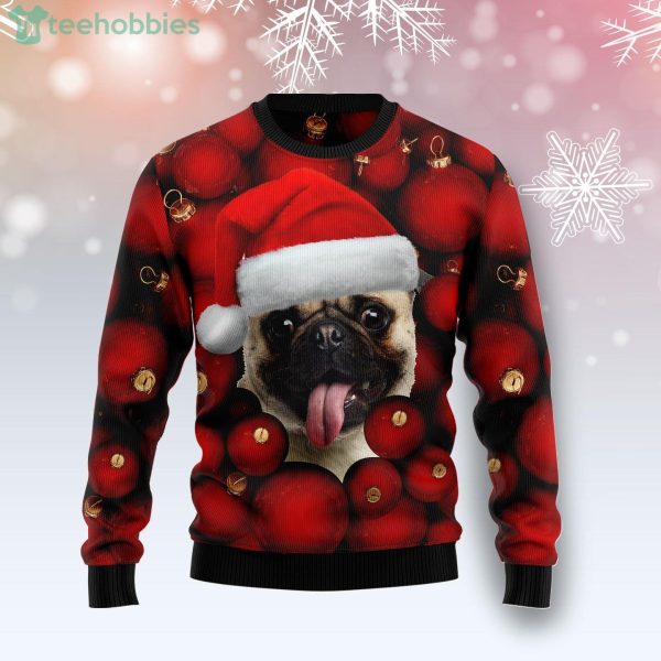 Pug Ornament Ugly Christmas Holiday Sweater Product Photo 1