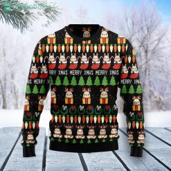 Rabbit Christmas Symbols All Over Print Ugly Christmas Sweater Product Photo 1