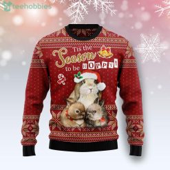 Rabbit Hoppy Christmas Ugly Christmas Holiday Sweater Product Photo 1