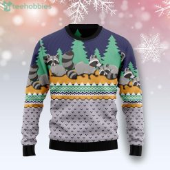 Raccoon Christmas Ugly Christmas Holiday Sweater Product Photo 1