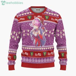 Re Zero Custom Ram Anime Fans Ugly Christmas Sweater Hoodie Product Photo 1