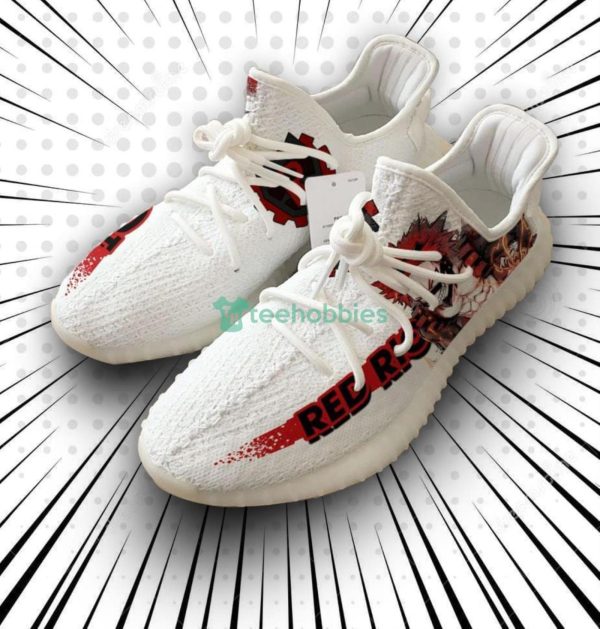Red Riot Custom My Hero Academia Anime Yeezy Shoes For Fans Product Photo 1