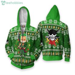 Roronoa Zoro Custom One Piece Anime Fans Ugly Christmas Sweater Hoodie Product Photo 2