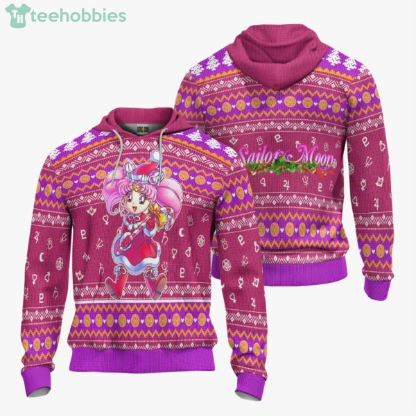Sailor Chibi Moon Custom Sailor Moon Ugly Christmas Sweater Hoodie Product Photo 3