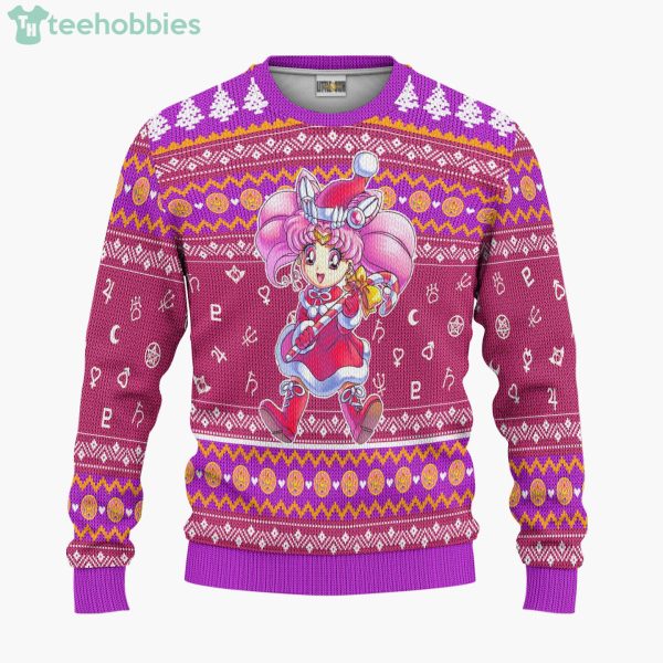 Sailor Chibi Moon Custom Sailor Moon Ugly Christmas Sweater Hoodie Product Photo 1