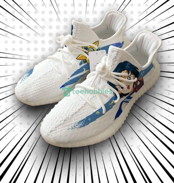 Sailor Mercury Custom Sailor Moon Anime Yeezy Shoes For Fans Product Photo 1