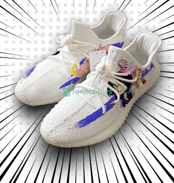 Sailor Moon x Sailor Chibi Moon Custom Anime Yeezy Shoes For Fans Product Photo 1