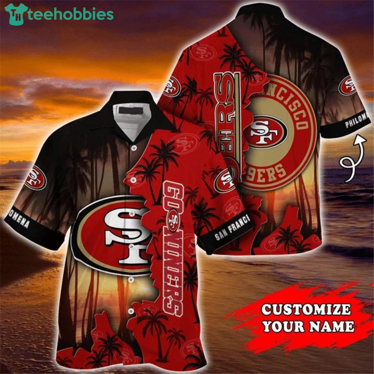 San Francisco 49ers Hawaiian Custom Name For Fans Product Photo 1