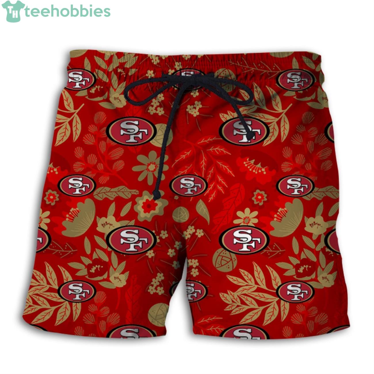 San Francisco 49ers Summer Beach Hawaiian Shorts Product Photo 1