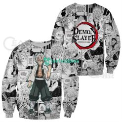 Sanemi Shinazugawa Kimetsu Anime Fans Mix Manga All Over Printed 3D Shirt Product Photo 2