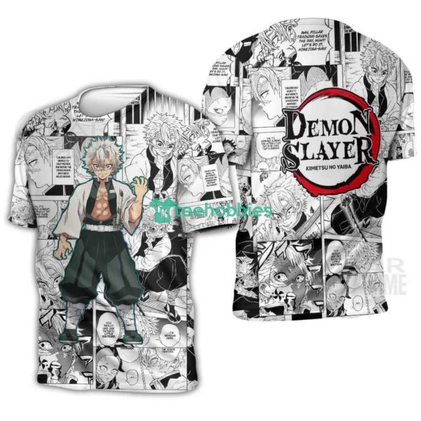 Sanemi Shinazugawa Kimetsu Anime Fans Mix Manga All Over Printed 3D Shirt Product Photo 3