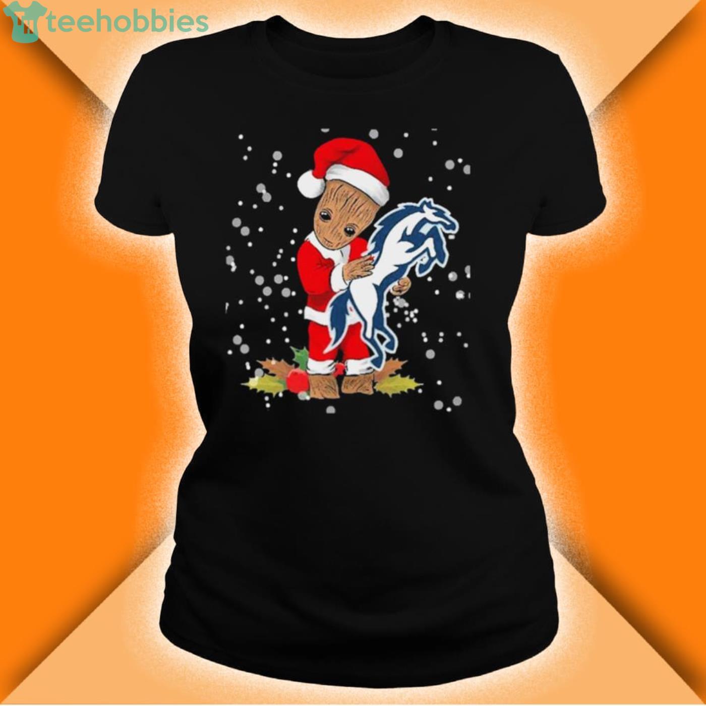 Santa Baby Groot Hug Indianapolis Colts Christmas Shirt image Santa Baby Groot Hug Indianapolis Colts Christmas Shirt Product Photo 2