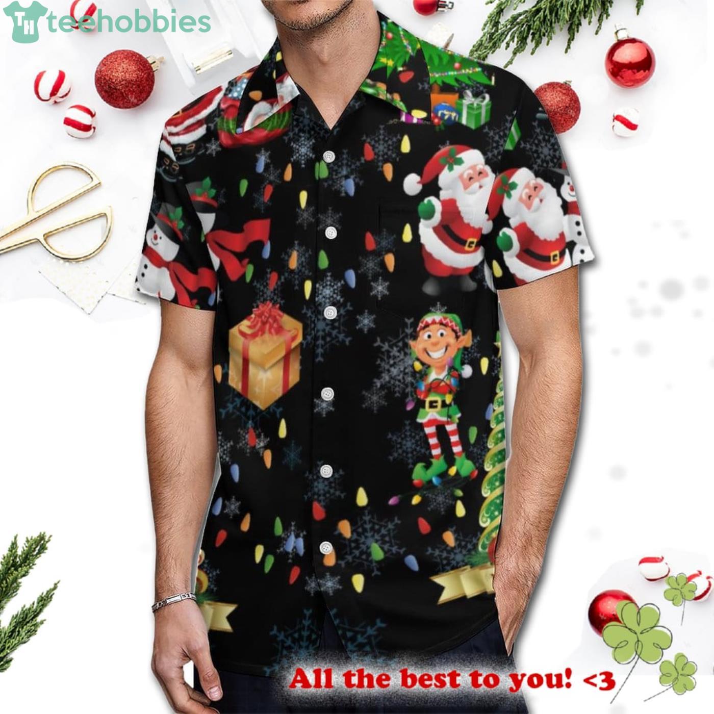 Merchize Christmas Night with Family Hawaiian Shirt, Funny Christmas Shirt, Best Xmas Gift Idea