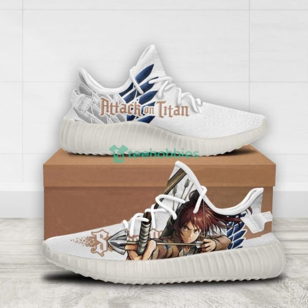 Sasha Blouse Custom Attack on Titan Anime Yeezy Shoes For Fans Product Photo 2