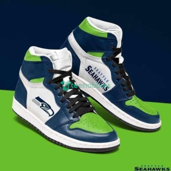 Seattle Seahawks Team Air Jordan Hightop Shoes Product Photo 1