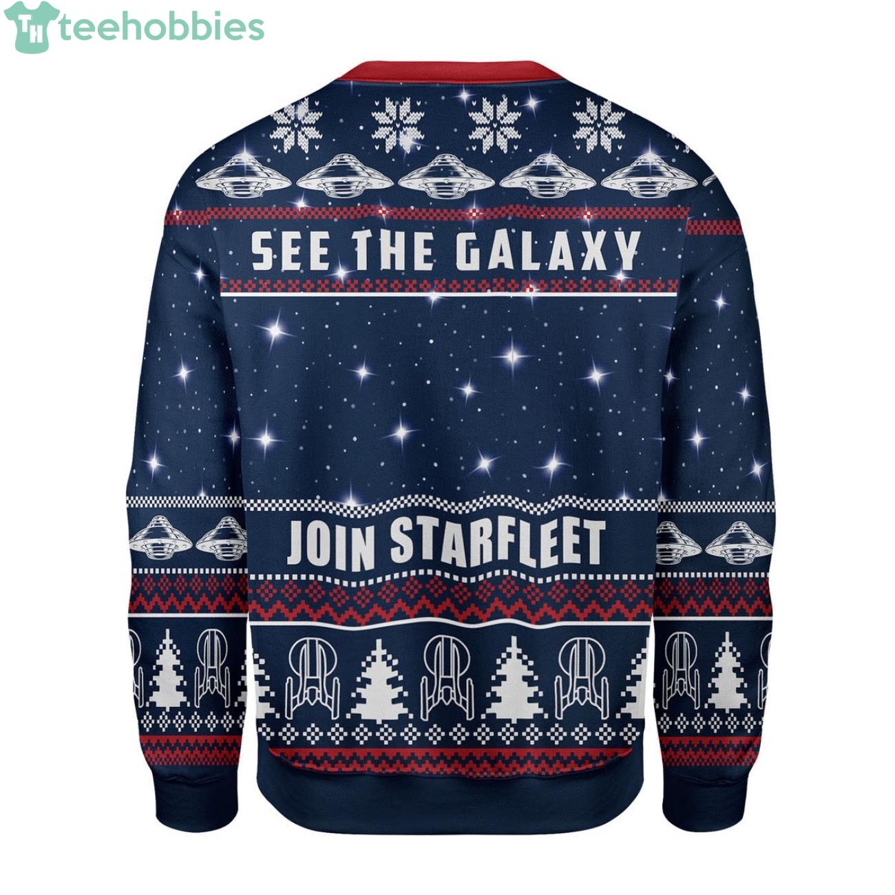 See The Galaxy Join Starfleet Ugly Christmas Sweater image See The Galaxy Join Starfleet Ugly Christmas Sweater Product Photo 2