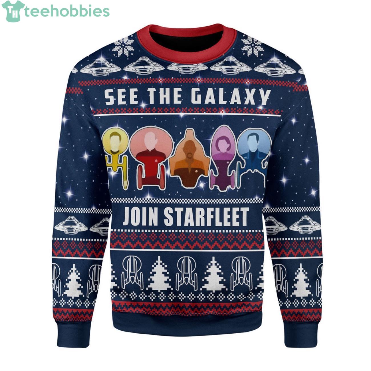 See The Galaxy Join Starfleet Ugly Christmas Sweater Product Photo 1 See The Galaxy Join Starfleet Ugly Christmas Sweater Product Photo 1