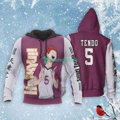 Shiratorizawa Satori Tendo All Over Printed 3D Shirt Haikyuu Anime Fans Product Photo 3