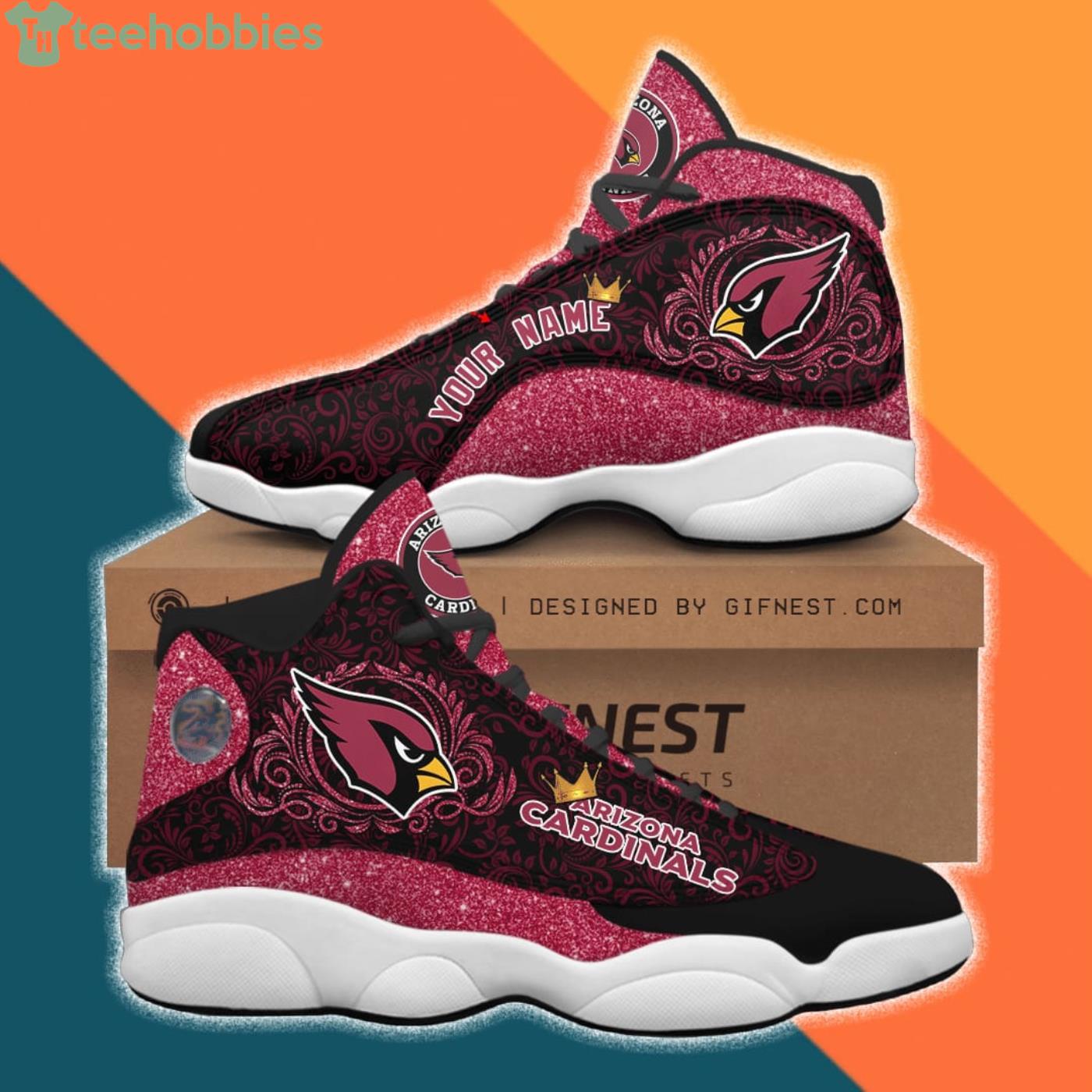 Personalized Arizona Cardinals Nfl Custom Air Jordan 13 Shoes