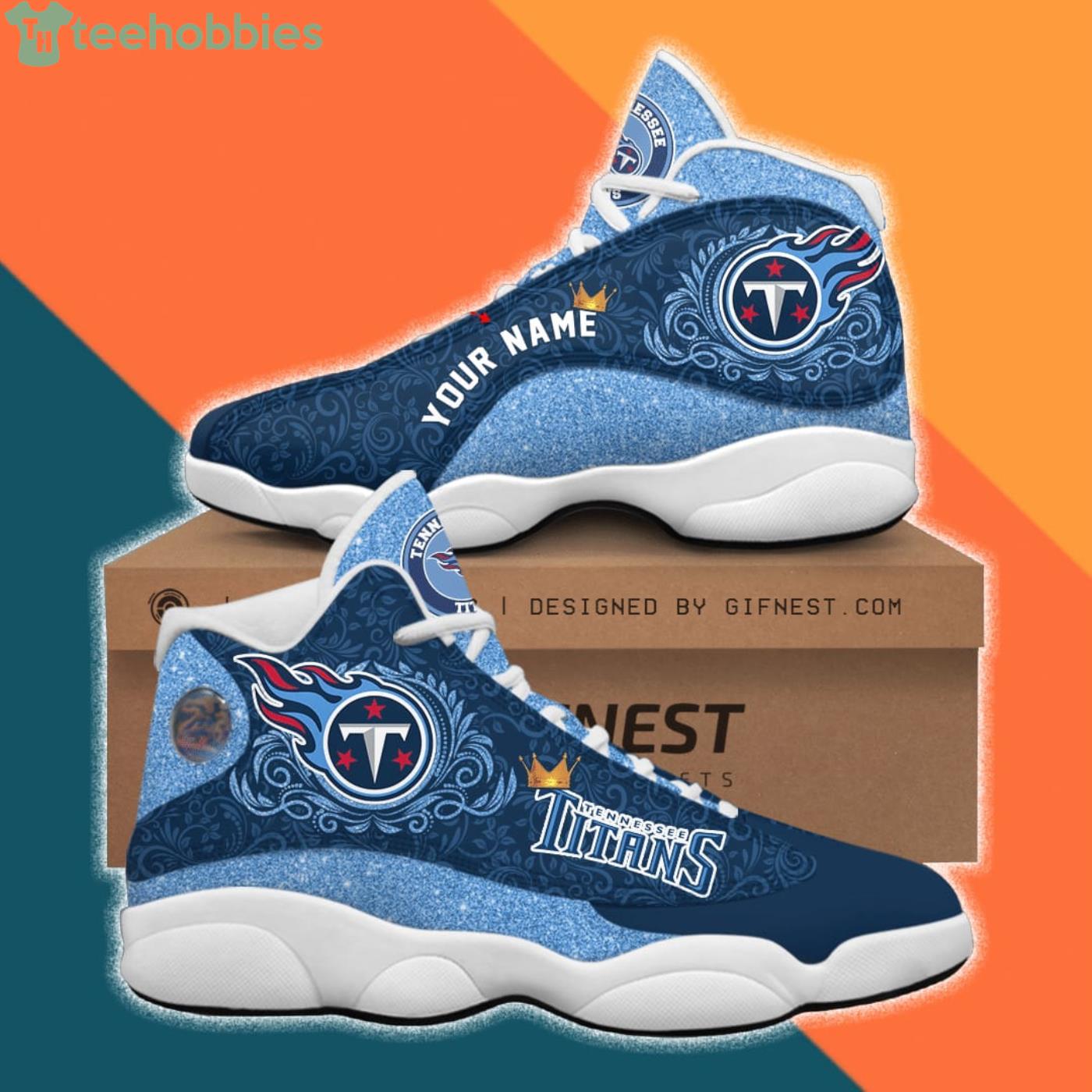 Shoes Tennessee Titans Jordan 13 Custom Name Shoes