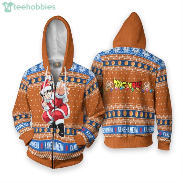 Son Goku Santa Claus Dragon Ball Custom Anime Fans Ugly Christmas Sweater Hoodie Product Photo 2