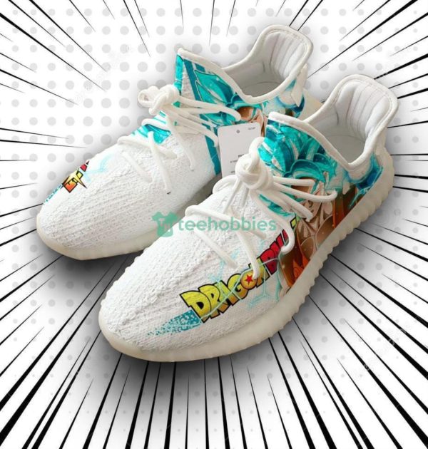 Son Goku Super Saiyan Blue Custom Dragon Ball Anime Yeezy Shoes For Fans Product Photo 1