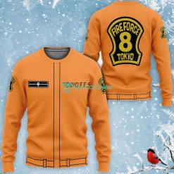 Special Fire Force Company 8 All Over Printed 3D Shirt Casual Uniform Fire Force Anime Fans Product Photo 2