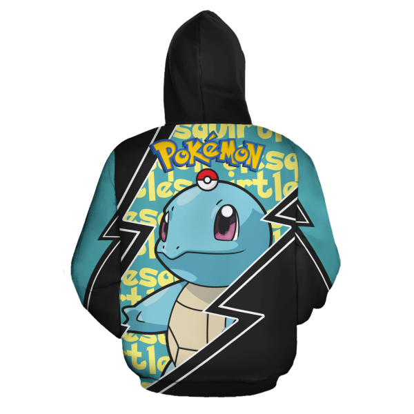 Squirtle Zip All Over Printed 3D Shirt Custom Pokemon Anime Fans Product Photo 3