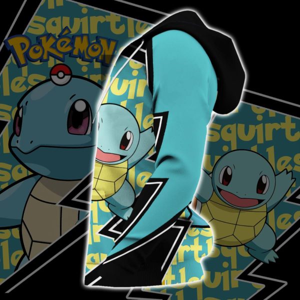Squirtle Zip All Over Printed 3D Shirt Custom Pokemon Anime Fans Product Photo 4