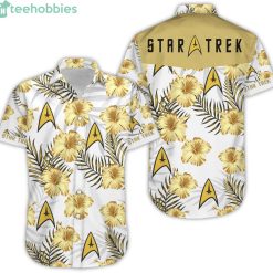 Star Trek Tropical Habicus Flowers White Hawaiian Shirt image Star Trek Tropical Habicus Flowers White Hawaiian Shirtproduct photo 2