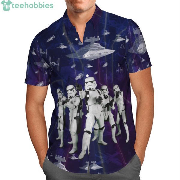 Star Wars 5 Stormtroopers Spaceship Hawaiian Shirtproduct photo 1