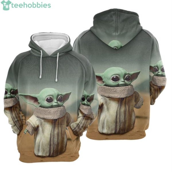 Star Wars Baby Yoda Walking All Over Print 3D Hoodieproduct photo 1