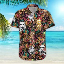 Star Wars Characters And Floral Pattern Hawaiian Shirtproduct photo 2