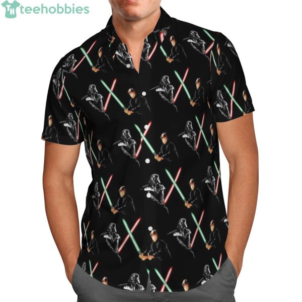 Star Wars Darth Vade And Kylo Ren Short Sleeves Hawaiian Shirtproduct photo 1