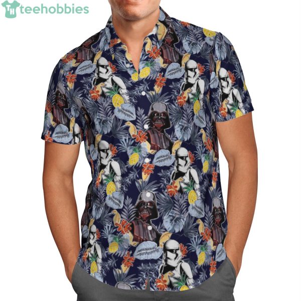 Star Wars Darth Vader Stormtrooper Flower Hawaiian Shirtproduct photo 1