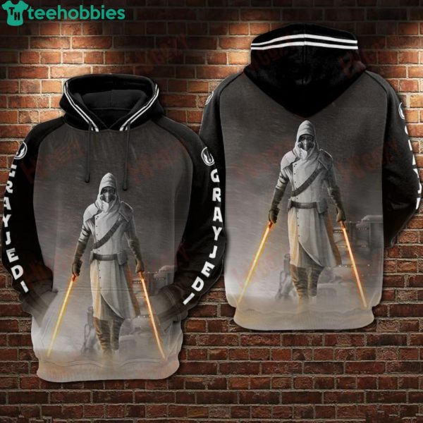 Star Wars Gray Jedi All Over Print 3D Hoodieproduct photo 1