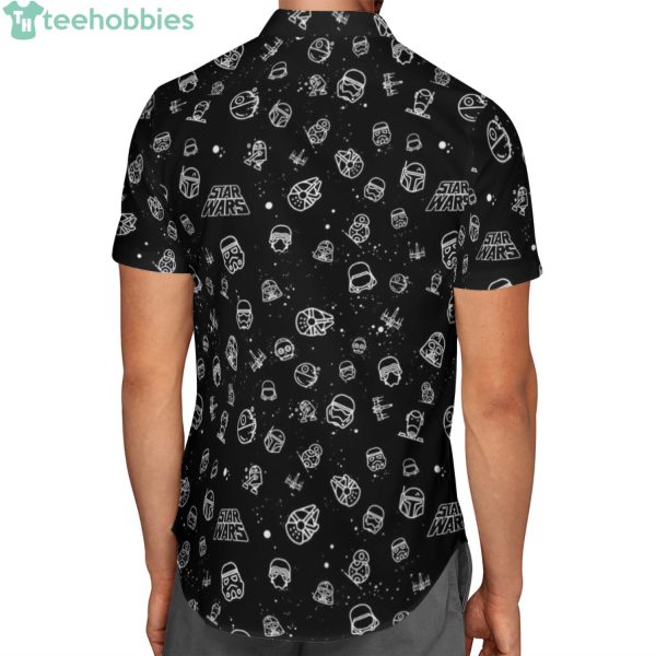 Star Wars Heads All In One Black Hawaiian Shirtproduct photo 2