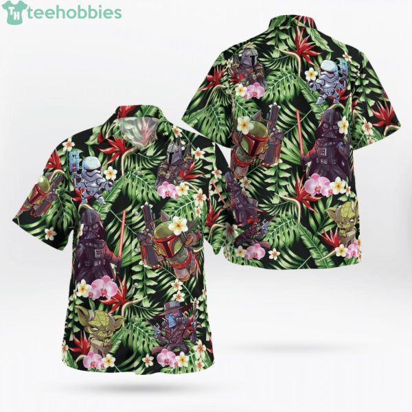 Star Wars Mini Characters Floral Hawaiian Shirtproduct photo 1