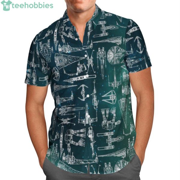 Star Wars Starships Green Hawaiian Shirtproduct photo 2
