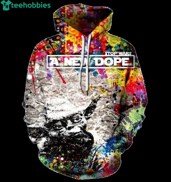 Star Wars Yoda Stop Wars A New Dope All Over Print 3D Hoodieproduct photo 1