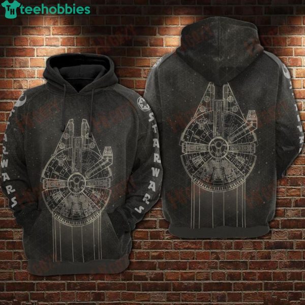 Starwars Millennium Falcon All Over Print 3D Hoodieproduct photo 1