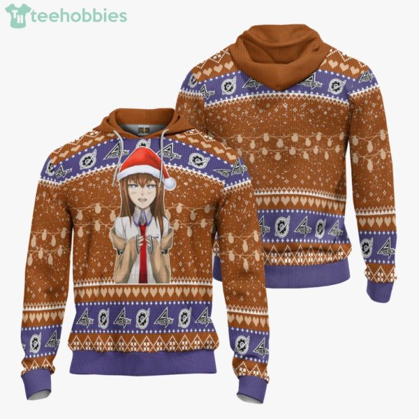 Steins Gate Custom Kurisu Makise Anime Fans Ugly Christmas Sweater Hoodie Product Photo 3