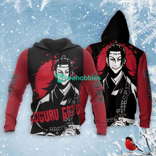 Suguru Geto All Over Printed 3D Shirt Custom Jujutsu Kaisen Anime Fans Monochrome Product Photo 3
